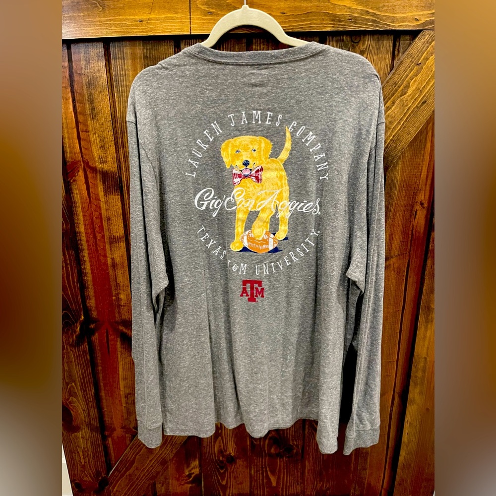 NWT - Texas A&M Lauren James puppy l/s - XXL